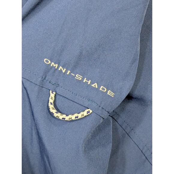 Columbia PFG Shirt Mens XXL Permit Omni Shade Woven Roll Tab Long Sleeve Vented - Picture 6 of 13